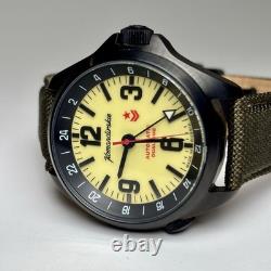 Vostok K-34 Automatic DualTime GMT 42mm Watch Komandirskie 2426/476773 LUME DIAL