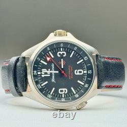 Vostok Komandirskie K-34 Automatic Dual Time GMT Black Dial Watch 2426/470612