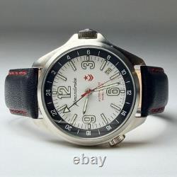Vostok Komandirskie K-34 Automatic Dual Time GMT White Dial Watch 2426/470767