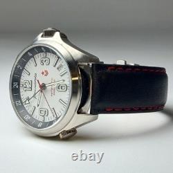 Vostok Komandirskie K-34 Automatic Dual Time GMT White Dial Watch 2426/470767