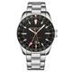 Voyager GMT 4017 Quartz GMT 42mm Diver Silver/Stainless Steel Black Dial Wrist