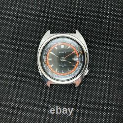 W875 SEIKO 6117-6400 World time GMT New crystal Black dial Working VG/EX