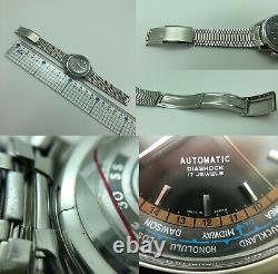 W876 SEIKO World time 6217-7000 1st Original band Olympic GMT Automatic EX/NM