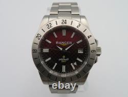 Wancher Ranger IV AKA Fuji Men's 41mm Stainless Steel Automatic GMT Wristwatch