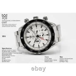 Watch Men'S 20 Atm Water Resistant Diver'S Gmt Chronograph World Time Hyakuichi