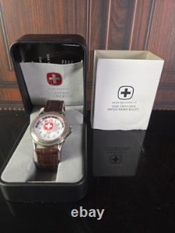 Wenger SAK Design Swiss Army World Time GMT Watch White Dial Vintage NIB