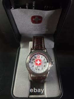 Wenger SAK Design Swiss Army World Time GMT Watch White Dial Vintage NIB