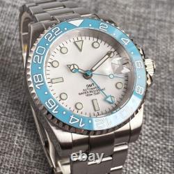 White Dial Luminous NH34 GMT Sky Blue 200M Dive Automatic Men Watch Sapphire
