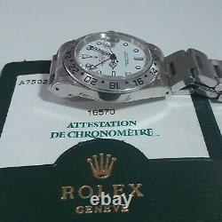 WithPapers 2000 Rolex Explorer II White Polar Steel Automatic 40 mm Watch 16570