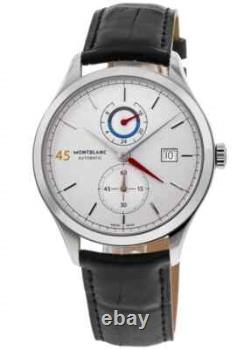 With box and papers Montblanc Mens Heritage GMT 41mm Leather Automatic W G2U