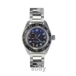 With box and papers Vostok Komandirskie 02018A Watch GMT Military Mechan G2U