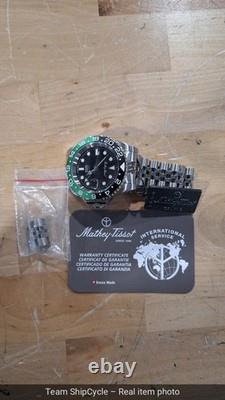Without box or papers MatheyTissot GMT Automatic Black Dial Sprite Bezel G1N