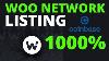 Woo Network Coinbase And Gate Io Listing Biggest Rise Ever
