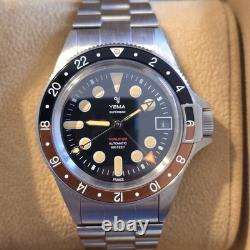 YEMA Superman GMT Worldtime Heritage 39mm Black Dial