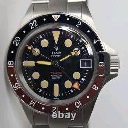 YEMA Superman GMT Worldtime Heritage 39mm Black Dial