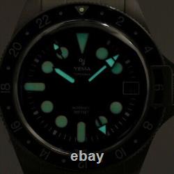 YEMA YGMT21B39-CMS Superman World Time GMT Cork 39mm Wristwatch with box NEW