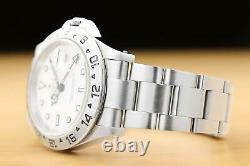 Year 2002 Rolex Explorer II 40mm 16570 White Dial Stainless Steel Gmt Watch