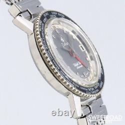 ZODIAC 1960s WORLD TIME GMT 24 hour FORSTNER JB mesh bracelet Cal. 75B automatic