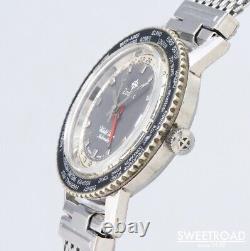 ZODIAC 1960s WORLD TIME GMT 24 hour FORSTNER JB mesh bracelet Cal. 75B automatic