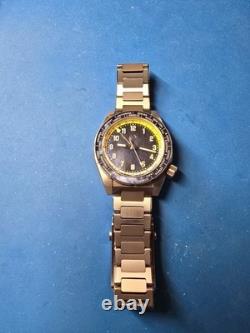 Zelos Thresher World Timer Titanium Wristwatch 41mm MOP