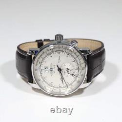 Zeppelin 100 Jahre GMT Beige Dial Stainless Steel Case Men's Watch 7640-1
