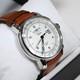 Zeppelin 100 Years ED. 1 GMT Men's Stainless Steel Brown Leather Strap Watch 8666