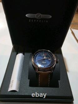 Zeppelin 84423 Men's Watch with Leather Strap Atlantic Series Quartz GMT Date