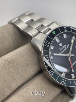 Zodiac Aerospace GMT Grey Black Steel LE of 182 Auto 40mm Watch ZO9400 with Box