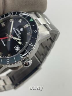 Zodiac Aerospace GMT Grey Black Steel LE of 182 Auto 40mm Watch ZO9400 with Box