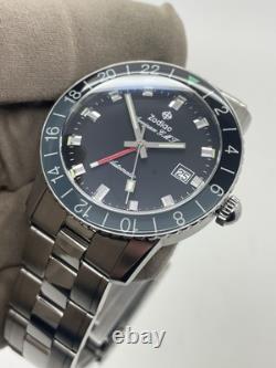Zodiac Aerospace GMT Grey Black Steel LE of 182 Auto 40mm Watch ZO9400 with Box