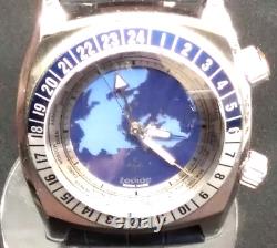Zodiac Desert Master ZO7000 GMT World Timer Men's watch Quartz World Map Dial