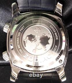 Zodiac Desert Master ZO7000 GMT World Timer Men's watch Quartz World Map Dial