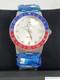 Zodiac Sea Wolf GMT Crystal Topper Edition Automatic Red Blue Watch ZO9408 NWOT