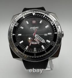 Zodiac Super Sea Dragon GMT World Timer Black Dial, Works, Original Band