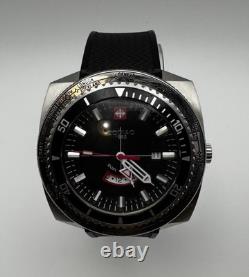 Zodiac Super Sea Dragon GMT World Timer Black Dial, Works, Original Band