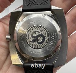 Zodiac Super Sea Dragon GMT World Timer Black Dial, Works, Original Band