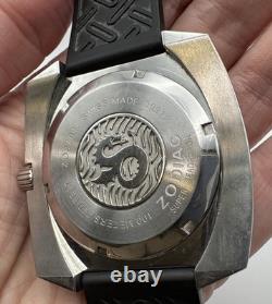 Zodiac Super Sea Dragon GMT World Timer Black Dial, Works, Original Band