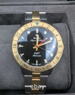 Zodiac Super Sea Wolf Automatic Dual Tone GMT Men's Watch ZO9406 FREE SHIPPING