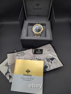 Zodiac Super Sea Wolf Automatic Dual Tone GMT Men's Watch ZO9406 FREE SHIPPING