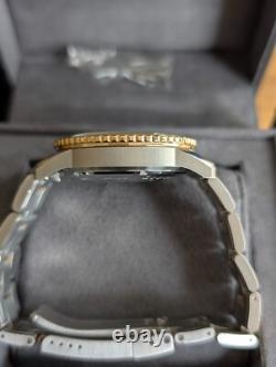 Zodiac Super Sea Wolf GMT 40mm Black Dial Two-tone Stainless Steel Strap