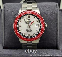 Zodiac Super Sea Wolf World Time GMT Red ZO9410 Men's Automatic Watch Box/Papers