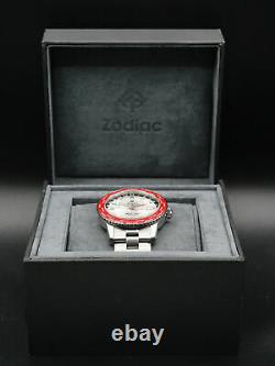 Zodiac Super Sea Wolf World Time GMT Red ZO9410 Men's Watch in Silver, Steel