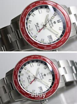 Zodiac Super Sea Wolf World Time WORLD LTD EDITION RED GMT ZO9410 Men's Watch