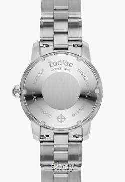 Zodiac ZO9410 Super Sea Wolf World Time GMT 40 mm Steel Automatic Men's Watch